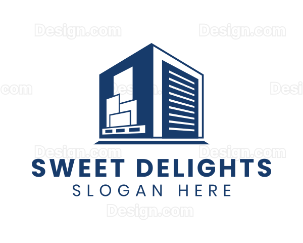 Logistics Storage Warehouse Logo