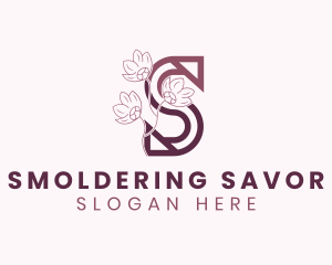 Floral Salon Letter S logo design