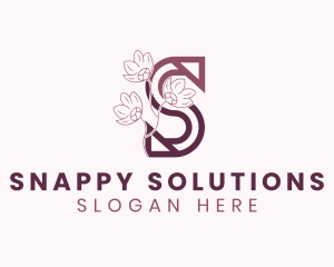 Floral Salon Letter S logo design