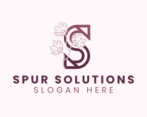 Floral Salon Letter S logo design