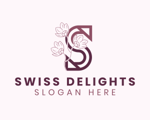 Floral Salon Letter S logo design