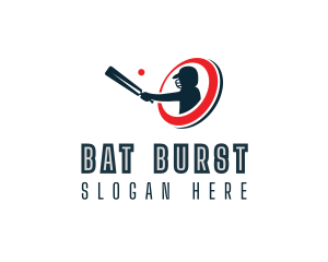 Cricket Bat Player logo