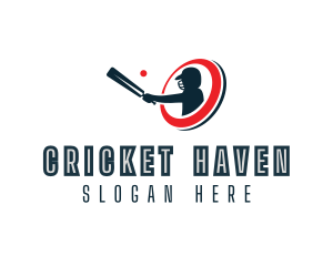 Cricket Bat Player logo