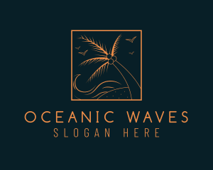 Tropical Ocean Wave logo design