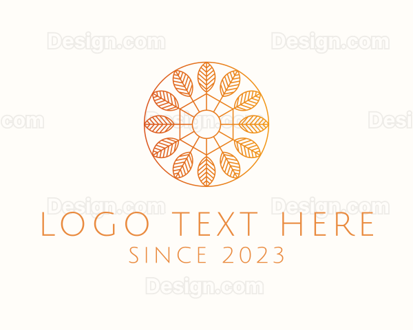 Autumn Leaf Outline Logo