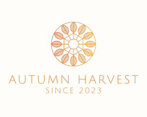 Autumn Leaf Outline logo