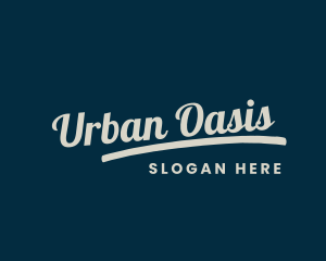 Urban Tilted Cursive logo design