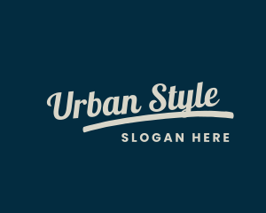 Urban Tilted Cursive logo design