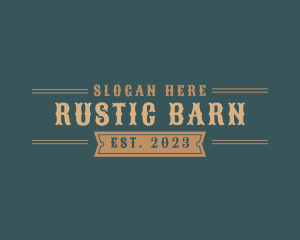 Masculine Rustic Western logo design