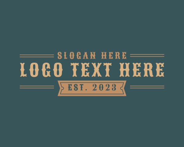 Masculine Rustic Western logo