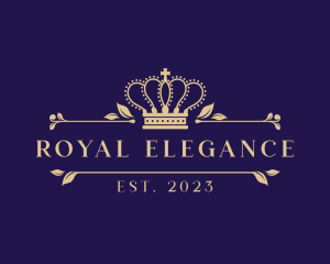 Royal Monarch Crown Banner logo design