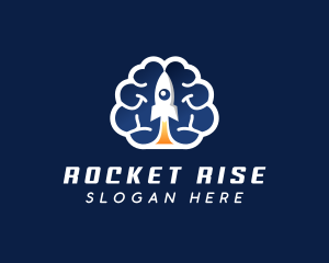 Rocket Brain Cloud logo design