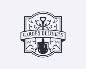 Gardener Plant Shovel logo design