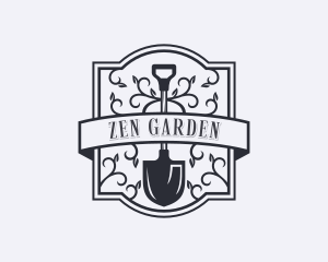 Gardener Plant Shovel logo design