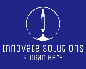 Medical Vaccination Syringe Logo