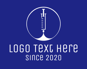Medical Vaccination Syringe logo