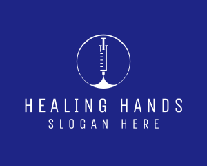 Medical Vaccination Syringe logo design