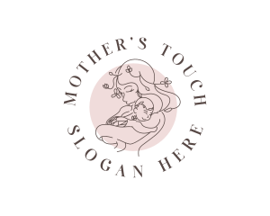 Woman Parent Child logo design