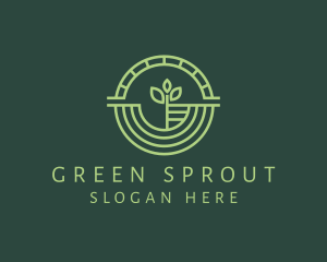 Seedling Farmer Sprout logo design