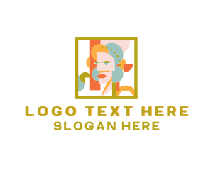 Portrait - Creative Woman Paint logo design