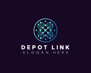 Link Circuit Network logo design