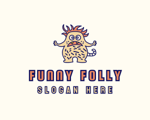 Funny Hairy Monster logo design