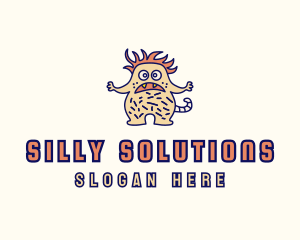 Funny Hairy Monster logo design