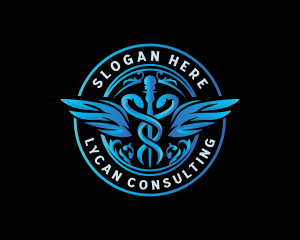 Hospital Medical Caduceus logo design