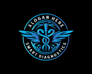 Hospital Medical Caduceus logo design