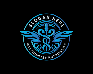 Hospital Medical Caduceus logo design