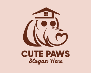 Heart Dog House  logo design