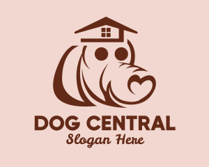 Heart Dog House  logo design