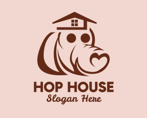 Heart Dog House  logo design