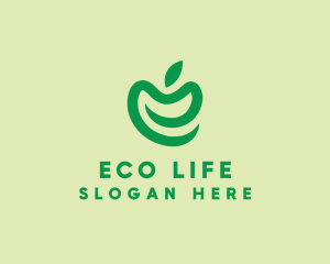 Eco Green Apple  logo design