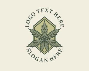 Retro Marijuana Leaf logo