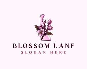 Delaware Blossom Flower logo