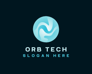 Fluid Ripple Tech logo design