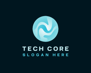 Fluid Ripple Tech logo design