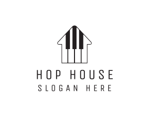 Piano Keys House logo design