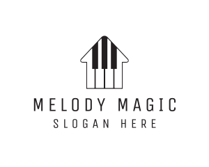 Piano Keys House logo design