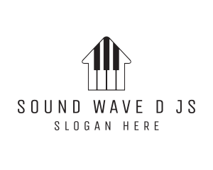 Piano Keys House logo design