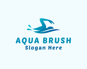 Water Splash Swimming logo design