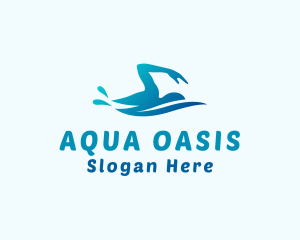 Water Splash Swimming logo design