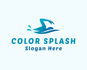 Water Splash Swimming logo design