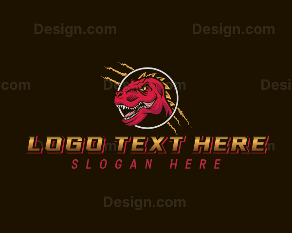 Tyrannosaurus Dinosaur Gaming Logo