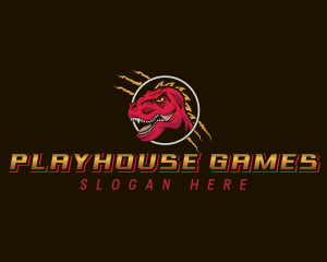 Tyrannosaurus Dinosaur Gaming logo design