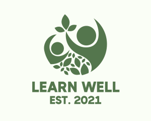 Green Vegetarian Wellness logo design