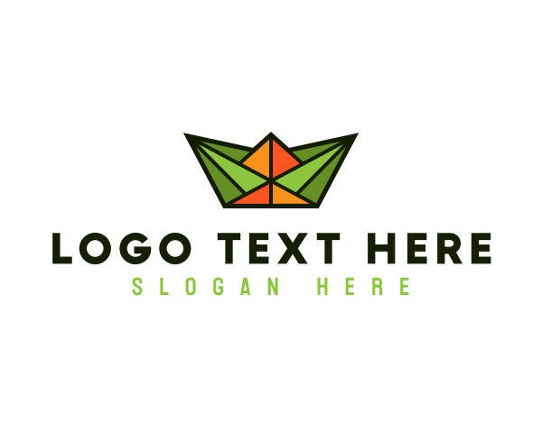 Simple Boat Origami logo