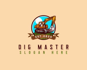 Industrial Digging Backhoe logo design