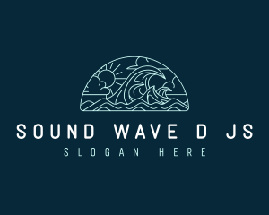 Beach Coast Wave logo design